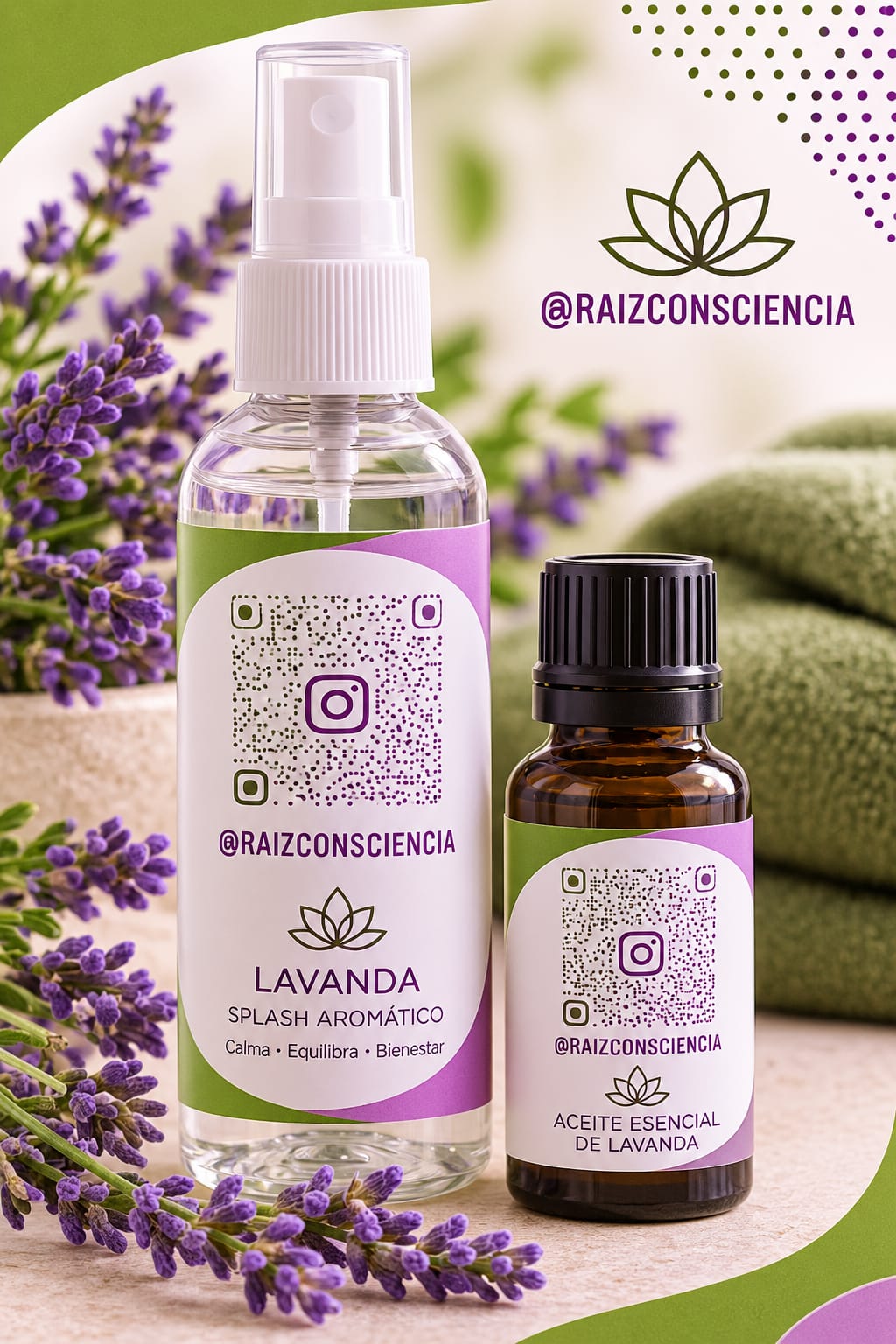 Mist de lavanda y aceite esencial Raíz